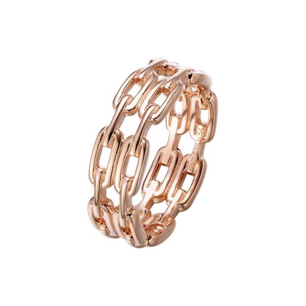 Xenox Ring 54 - Delight - Silber rosé-Kettenring doppelt / XS1936R/54